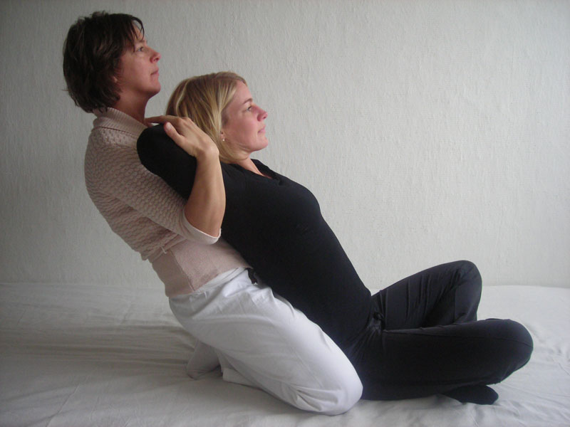 Shiatsu in Zitpositie